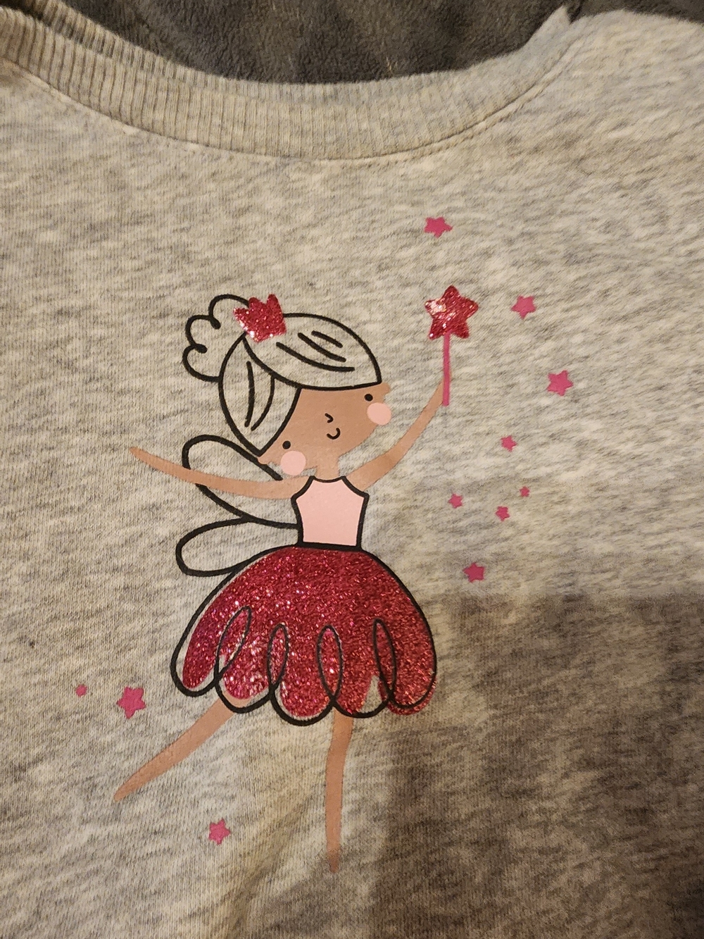 Garanimals Gray Tee with Pink Glitter Fairy Graphic